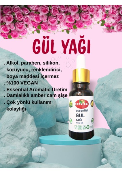 Gül Yağı Essentıal Aromatıc 20 ml - Rose Essentıal Aromatıc Oıl 20 ml fiyatları