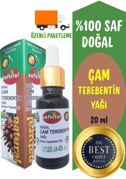 Saf Çam Terebentin Yağı 20ML - Doğal Rahatlık & Aromaterapi (Pıne Turbentıne Oıl) 20ML