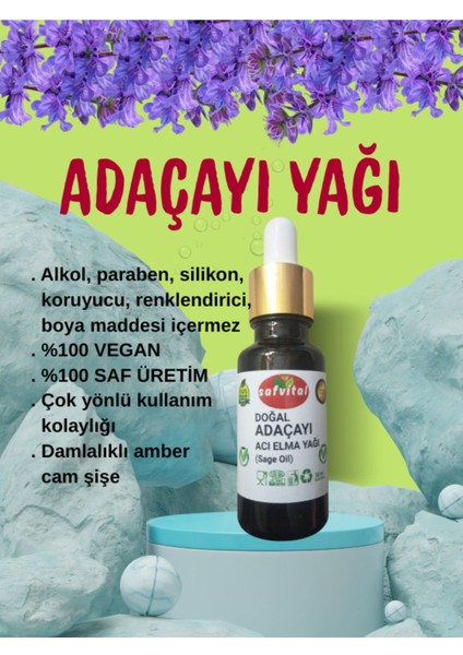 Saf Adaçayı Yağı 20ML - Cilt Arındırma & Rahatlatma Etkisi (Sage Oıl) 20ML fiyatları