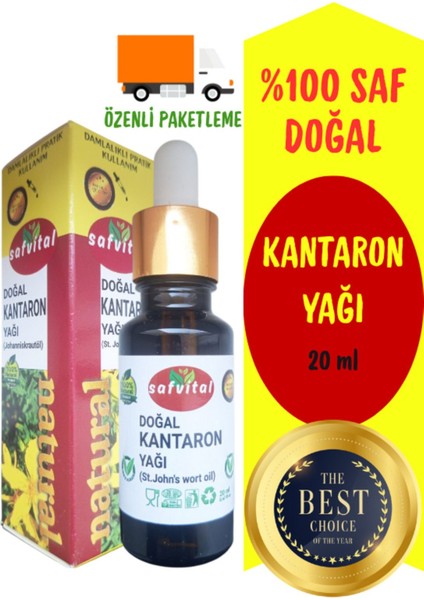 Saf Kantaron Yağı 20ML - Cilt Bakım ve Onarım (St. John's Wort Oil) 20ML