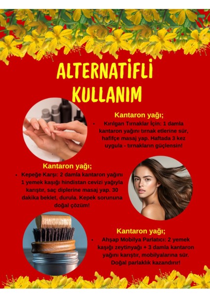 Saf Kantaron Yağı 20ML - Cilt Bakım ve Onarım (St. John's Wort Oil) 20ML indirimleri
