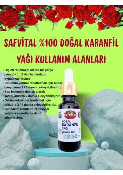 Doğal 20 ml Karanfil Yağı - Diş Bakımı, Cilt & Saç Bakımı - Masaj Yağı - (Clove Oil) 20ML modelleri