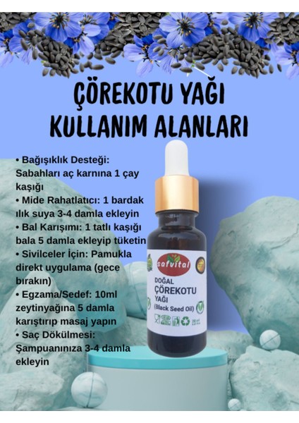 %100 saf çörekotu yağı 20ml - doğal şifa deposu & cilt ve saç bakım (Nigella Sativa) 20ml fırsatları