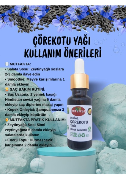 %100 saf çörekotu yağı 20ml - doğal şifa deposu & cilt ve saç bakım (Nigella Sativa) 20ml indirimleri