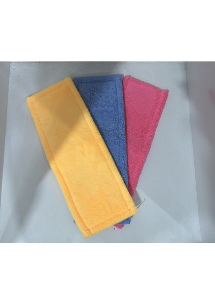Mikrofiber Havlu Mop Ucu, 50 Cm, 3 Renkli, Set Halinde Mükemmel Temizlik Aksesuarı