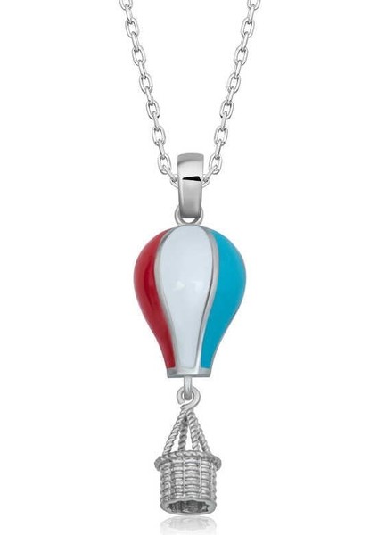 925 Ayar Gümüş Kapadokya Balon Kadın Gümüş Kolye