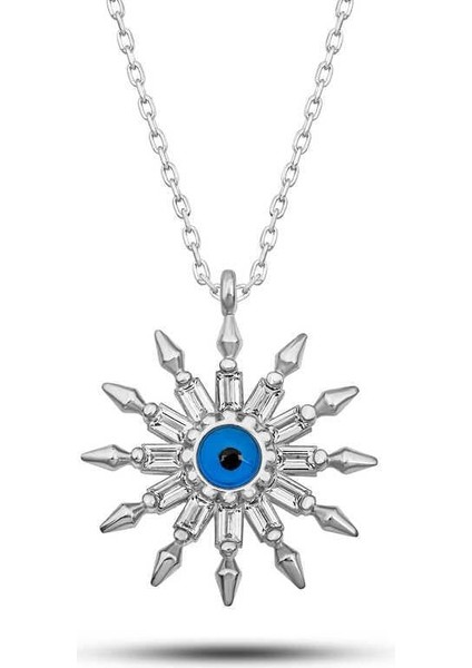 Gümüş Koruyucu Göz Güneş Kadın Kolye