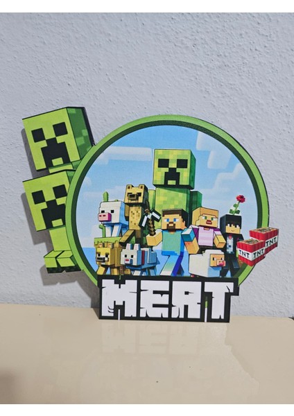 Minecraft Temalı Isme Özel Kapı ve Duvar Süsü