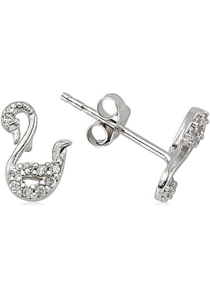 925 Ayar Gümüş Kuğu Çivili Küpe fiyatları