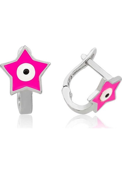 925 Ayar Gümüş Pembe Yıldız Çocuk Küpesi fiyatları