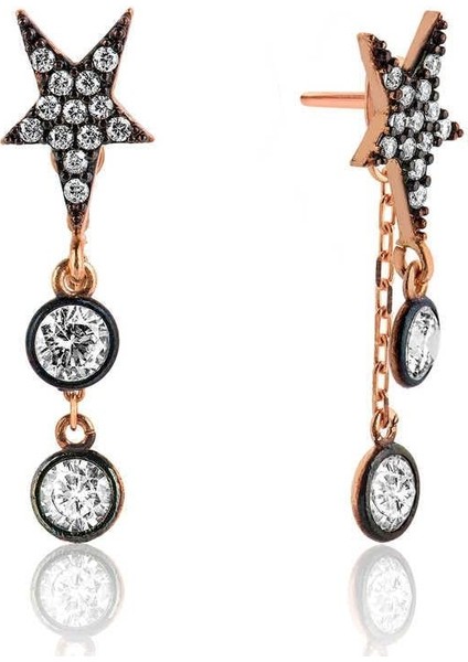 ​925 Ayar Gümüş Kutup Yıldızı Küpe