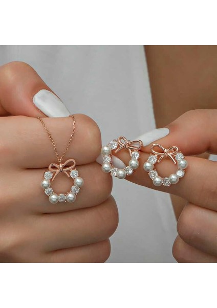 925 Ayar Gümüş Inci Kurdele Kadın Set fırsatları