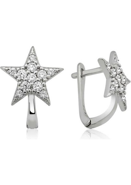 925 Ayar Gümüş Yıldız Küpe