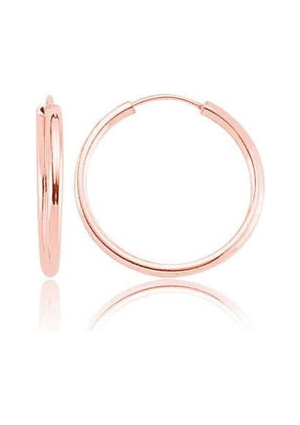 ​gümüş Rose Kaplama Halka Küpe