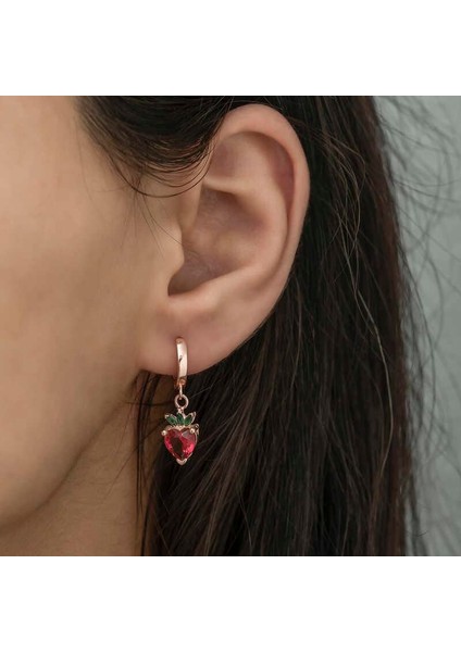 Gümüş Çilek Figür Meyve Küpe fiyatları