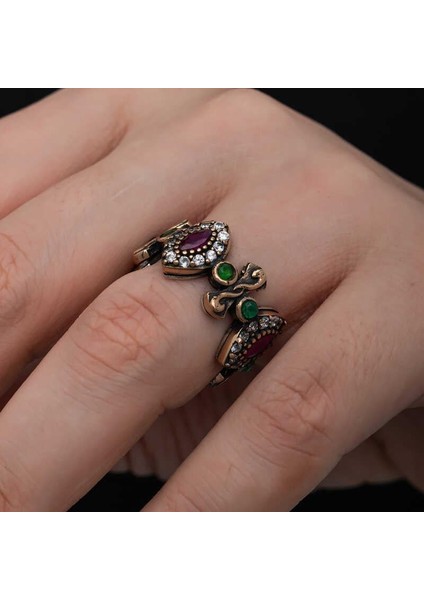 Gümüş Ayarlanabilen Otantik Mekik Kadın Yüzük indirimleri