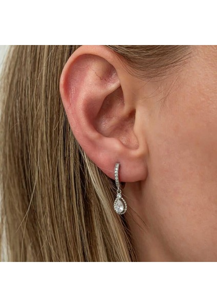 Gümüş Sallantılı Damla Kadın Küpe modelleri