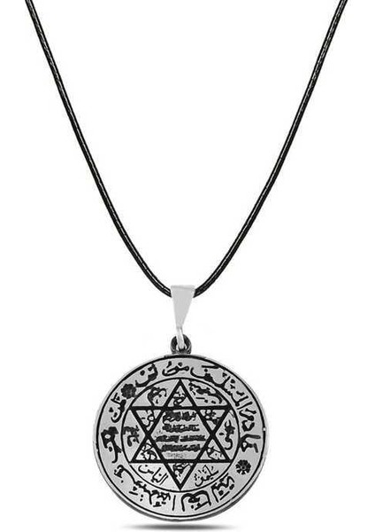 Gümüş Süleyman Mührü Kolye