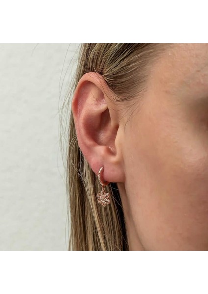 ​gümüş Sallantılı Rose Çiçek Kadın Küpe fiyatları