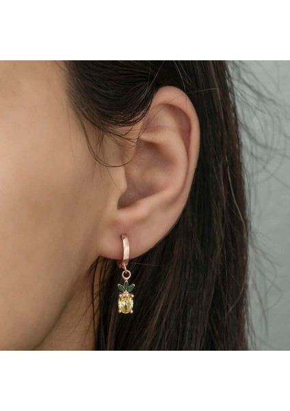 Gümüş Ananas Figür Meyve Küpe fiyatları