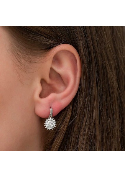 Gümüş Mengeçli Yuvarlak Kesim Küpe fiyatları