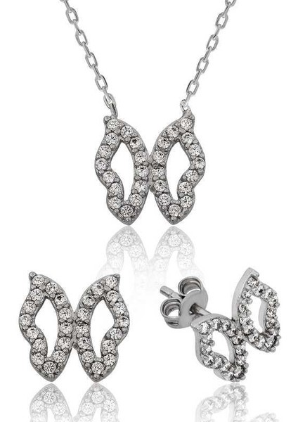 925 Ayar Gümüş Kelebek Set
