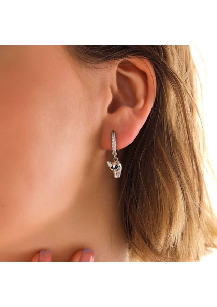 ​gümüş Sallantılı Kaplan Figürlü Kadın Küpe fiyatları