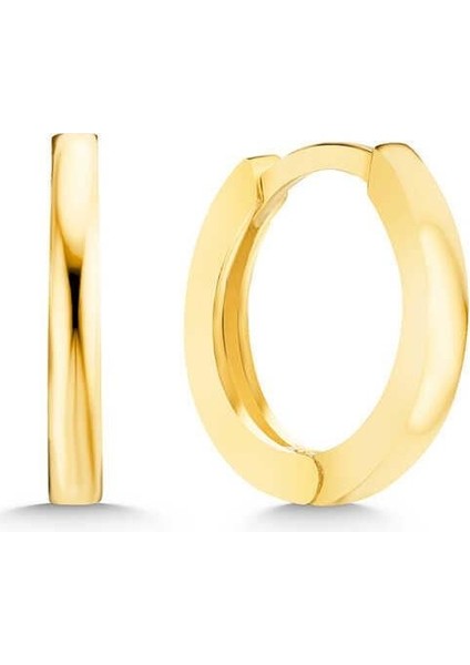 Gümüş Gold Halka Kadın Küpe