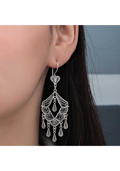 Gümüş Telkari Sallantılı Kadın Küpe fırsatları