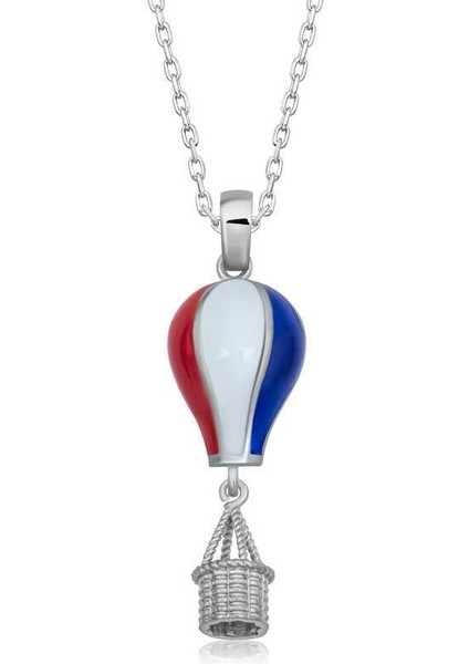 Gümüş Kapadokya Balon Kadın Gümüş Kolye