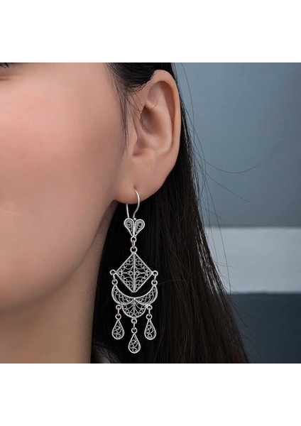 Gümüş Telkari Sallantılı Kadın Küpe fırsatları