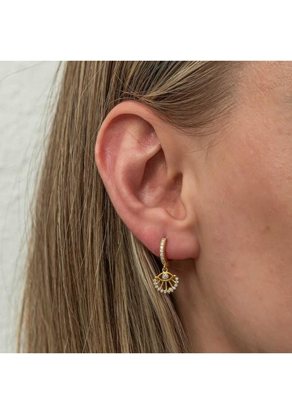 Gümüş Sallantılı Gold Göz Kadın Küpe fiyatları