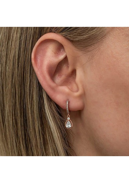 Gümüş Sallantılı Rose Damla Kadın Küpe fiyatları