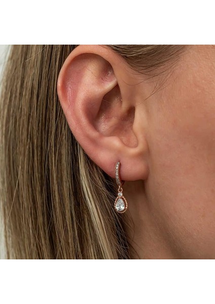 Gümüş Sallantılı Rose Damla Kadın Küpe fırsatları