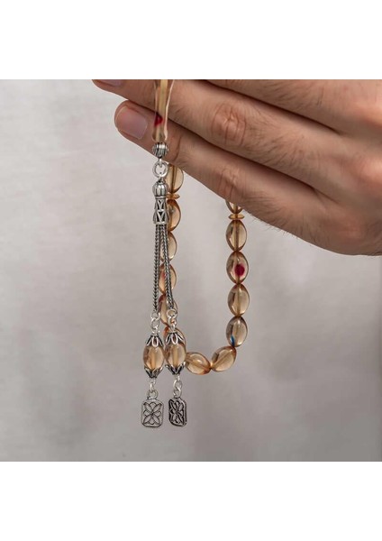 Gümüş Püsküllü Sıkma Kehribar Tesbih fırsatları