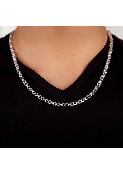 ​925 Ayar Gümüş Elişi Sonsuzluk Erkek Zincir fiyatları