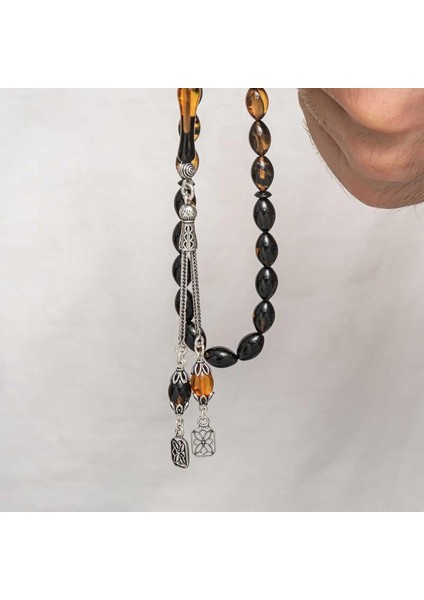 Gümüş Püskül Sıkma Kehribar Tesbih fırsatları