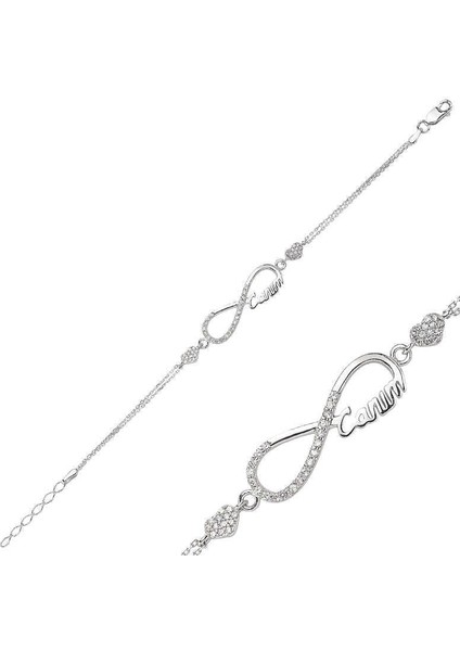 925 Ayar Gümüş Sonsuzluk Canım Bileklik