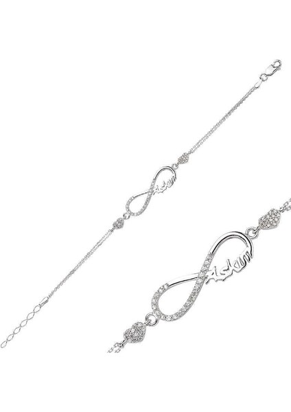 925 Ayar Gümüş Sonsuzluk Aşkım Bileklik