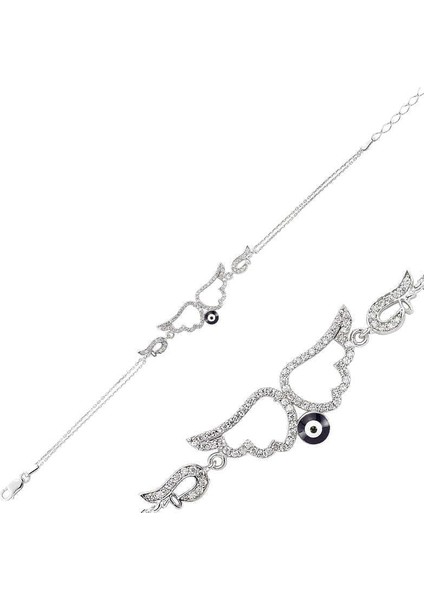 925 Ayar Gümüş Melek Kanadı Bileklik