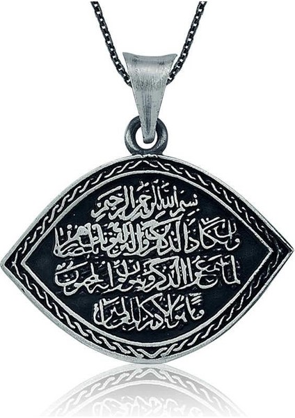 925 Ayar Gümüş Nazar Duası Kadın Gümüş Kolye