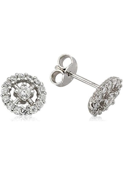 925 Ayar Gümüş Yuvarlak Çivili Küpe