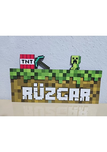 Minecraft Temalı Isme Özel Kapı ve Duvar Süsü indirimleri