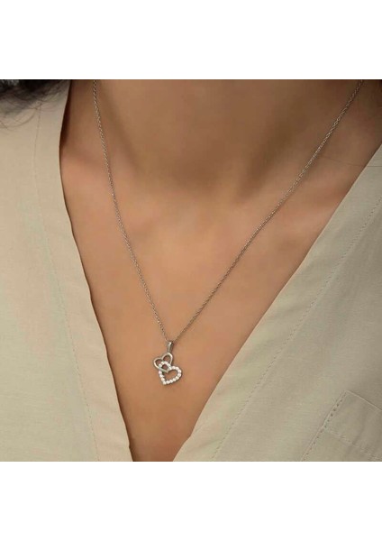 925 Ayar Gümüş Kalp Bayan Gümüş Kolye modelleri
