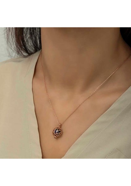 925 Ayar Gümüş Kafesli Lotus Bayan Gümüş Kolye modelleri