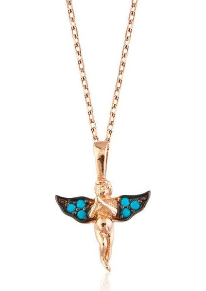 925 Ayar Gümüş Melek Gümüş Kolye