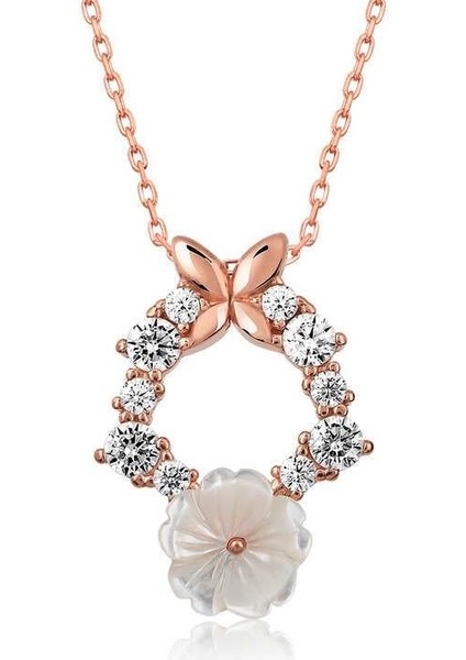 925 Ayar Gümüş Bahar Çiçeği Kadın Gümüş Kolye