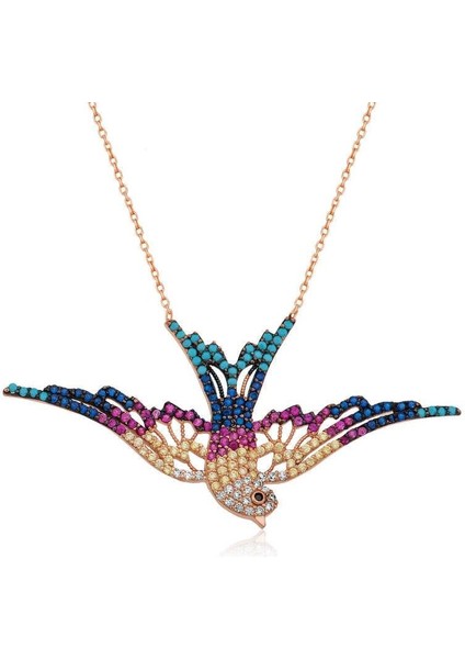 925 Ayar Gümüş Kırlangıç Kadın Gümüş Kolye