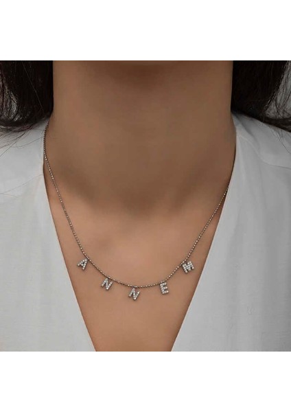 ​925 Ayar Gümüş Annem Yazılı Bayan Gümüş Kolye fiyatları