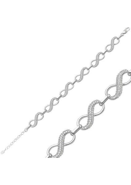 925 Ayar Gümüş Sonsuzluk Bileklik